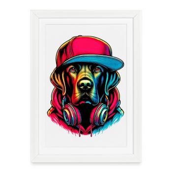 Dog - Framed poster (27 × 37 cm) - white - Front