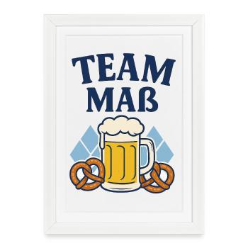 Team Mass - Framed poster (27 × 37 cm) - white - Front