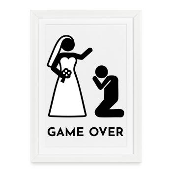 Wedding - Game over - Framed poster (27 × 37 cm) - white - Front