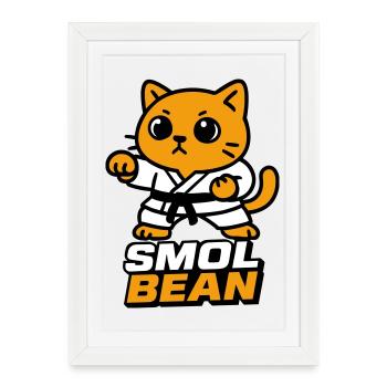 Cat fighters in the dojo - Framed poster (27 × 37 cm) - white - Front