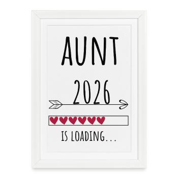 Tante en devenir 2026 Cadeau Grossesse - Affiche encadrée (27 × 37 cm) - blanc - Devant