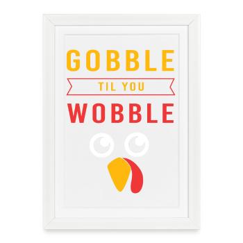 Thanksgiving Maman Maman Maman Grand-mère - Affiche encadrée (27 × 37 cm) - blanc - Devant