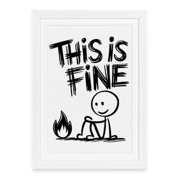 Sarcastic Doodle - Framed poster (27 × 37 cm) - white - Front