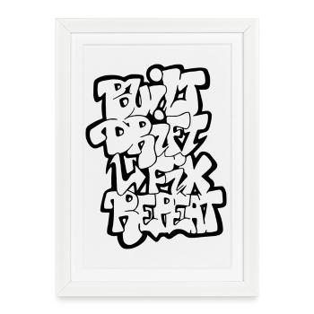 Dérivée construite Correction Répétition - Affiche encadrée (27 × 37 cm) - blanc - Devant