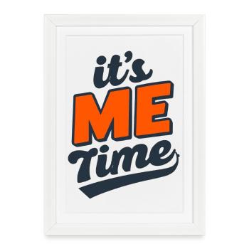 Its Me Time Bold Logo - Framed poster (27 × 37 cm) - white - Front