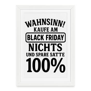 Black Friday funny saying - Framed poster (27 × 37 cm) - white - Front