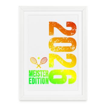 Édition Tennis Master 2026 colorée - Affiche encadrée (27 × 37 cm) - blanc - Devant