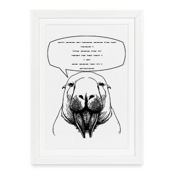 Parlez-vous le morse ? - Affiche encadrée (27 × 37 cm) - blanc - Devant