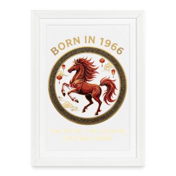 Legende 1966 The Myth Legend Horse - Framed poster (27 × 37 cm) - white - Front
