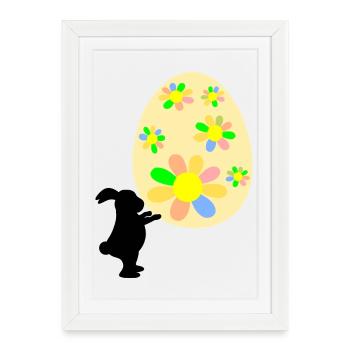 Easter Bunny Bunny Easter Gifts Easter Eggs - Framed poster (27 × 37 cm) - white - Front