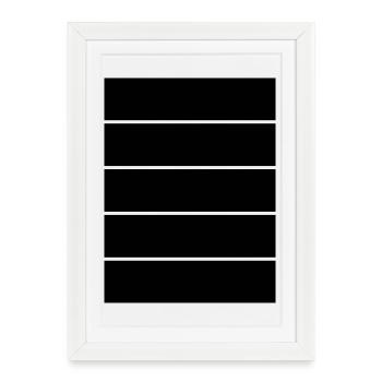 Minimalist horizontal lines - Framed poster (27 × 37 cm) - white - Front