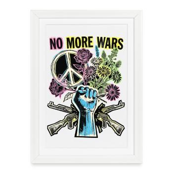 Peace Peace against War - Framed poster (27 × 37 cm) - white - Front