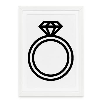 Ring - Framed poster (27 × 37 cm) - white - Front