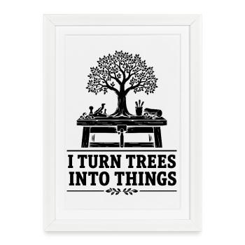 Humor Wood Carpenter Cabinetmaker | Artisan Gift - Framed poster (27 × 37 cm) - white - Front