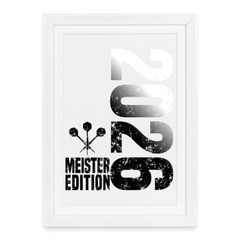 Darts Champion 2026 Kreisliga shirt black white - Framed poster (27 × 37 cm) - white - Front