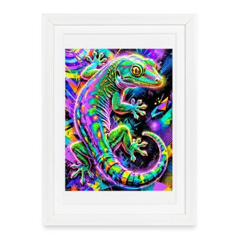 Gecko - Framed poster (27 × 37 cm) - white - Front