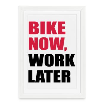 motorcycle - Framed poster (27 × 37 cm) - white - Front