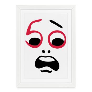 Help, 50 years! - Framed poster (27 × 37 cm) - white - Front