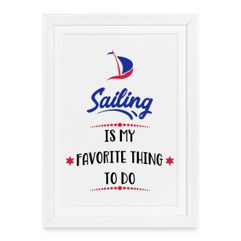sailing - Framed poster (27 × 37 cm) - white - Front