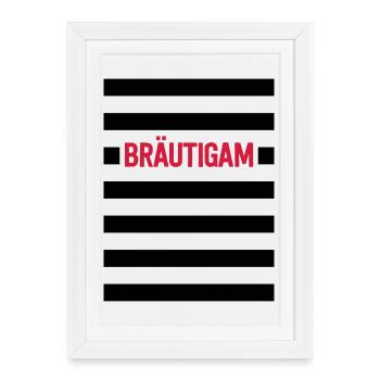 Groom - strip bachelor party - Framed poster (27 × 37 cm) - white - Front