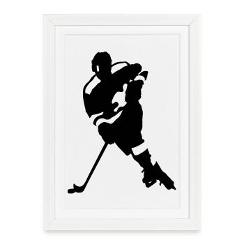 eishockey_1 - Affiche encadrée (27 × 37 cm) - blanc - Devant