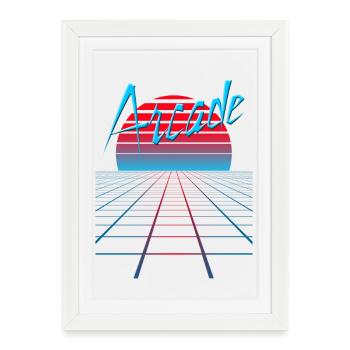 NERDY forever - Arcade - Framed poster (27 × 37 cm) - white - Front