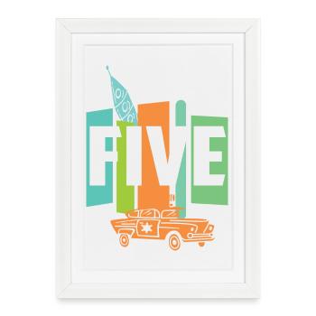 Five years old - Framed poster (27 × 37 cm) - white - Front