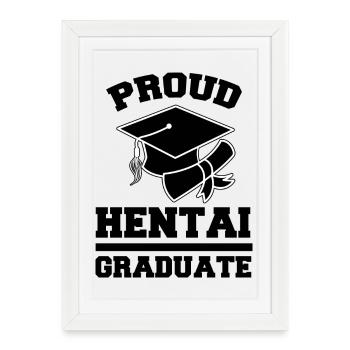 Kanji Statement Nerdy Manga Anime Japan Baka - Framed poster (27 × 37 cm) - white - Front