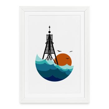 Bake n Sea - Affiche encadrée (27 × 37 cm) - blanc - Devant