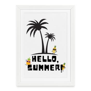 Hello summer - Framed poster (27 × 37 cm) - white - Front