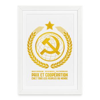Internationalisme communiste - Affiche encadrée (27 × 37 cm) - blanc - Devant