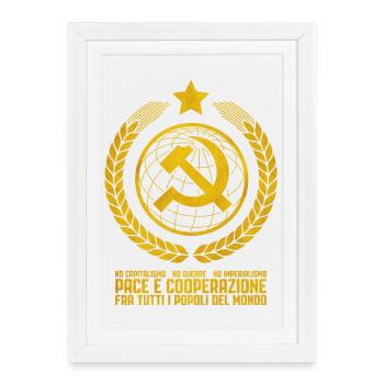 Internationalisme communiste - Affiche encadrée (27 × 37 cm) - blanc - Devant