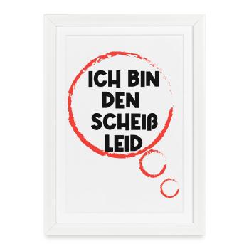 Je m’en fous de la déclaration, je m’en fous - Affiche encadrée (27 × 37 cm) - blanc - Devant