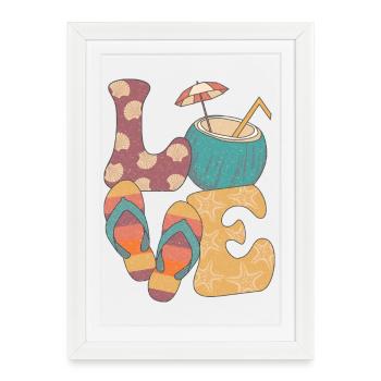 Summer Love - Framed poster (27 × 37 cm) - white - Front