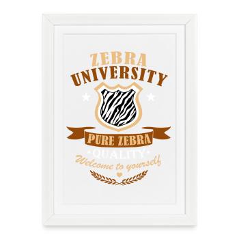 Diplome de Zèbre - Affiche encadrée (27 × 37 cm) - blanc - Devant