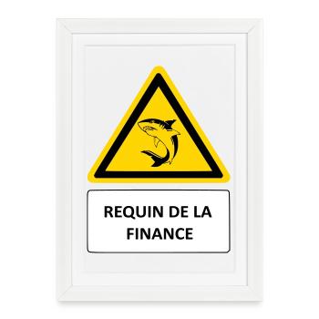 Shark of finance - Framed poster (27 × 37 cm) - white - Front