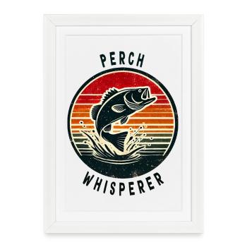Design Perch Whisper - Affiche encadrée (27 × 37 cm) - blanc - Devant