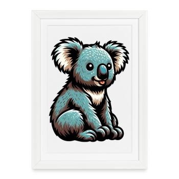 Koala - Framed poster (27 × 37 cm) - white - Front