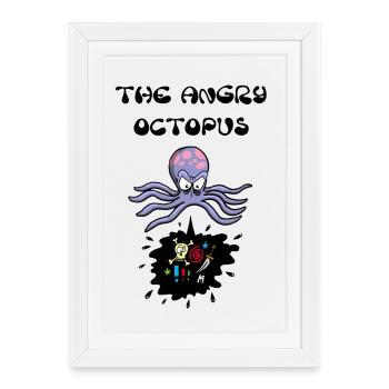 The angry octopus - Framed poster (27 × 37 cm) - white - Front