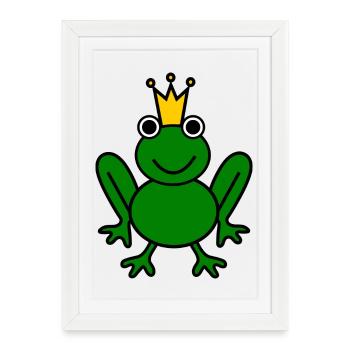Frog. anniversary. Anniversary Decade - Framed poster (27 × 37 cm) - white - Front