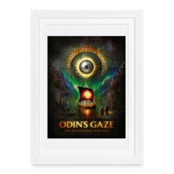 Le regard d’Odin – L’œil qui voit tout - Affiche encadrée (27 × 37 cm) - blanc - Devant