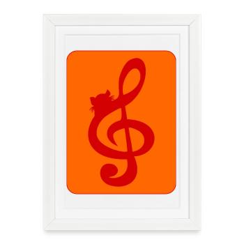 CATS MUSIC - Framed poster (27 × 37 cm) - white - Front