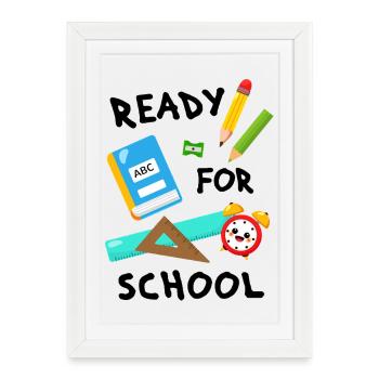 school enrollment beginning of school first-grader schoolchild - Framed poster (27 × 37 cm) - white - Front