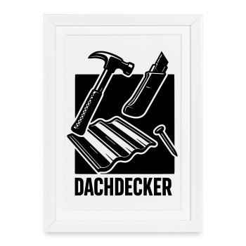 Roofing Tools - Framed poster (27 × 37 cm) - white - Front