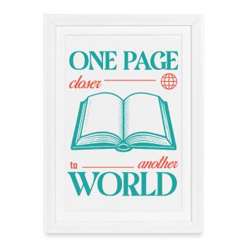 Une page de plus vers un autre monde - Affiche encadrée (27 × 37 cm) - blanc - Devant
