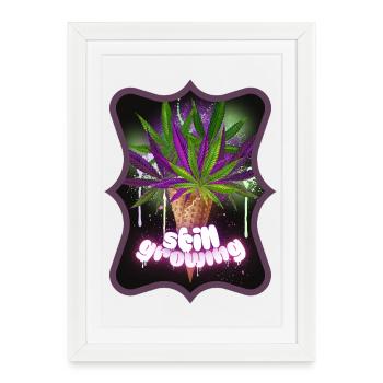 Toujours en croissance de chanvre Saying Plant - Affiche encadrée (27 × 37 cm) - blanc - Devant