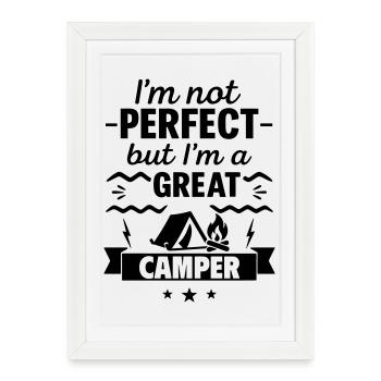 Pas parfait mais un excellent camping-car - Affiche encadrée (27 × 37 cm) - blanc - Devant