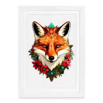 Style des Renards - Affiche encadrée (27 × 37 cm) - blanc - Devant
