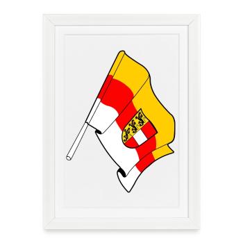 Kärnten Flag - Framed poster (27 × 37 cm) - white - Front