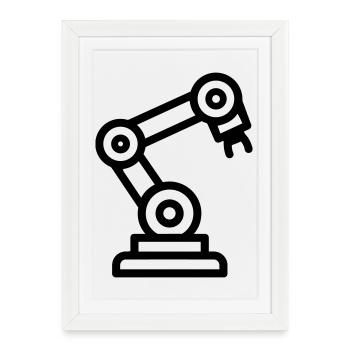 robotic arm - Framed poster (27 × 37 cm) - white - Front